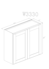 Wall 33" - Almond White 33 Inch Wall Cabinet - ZCBuildingSupply